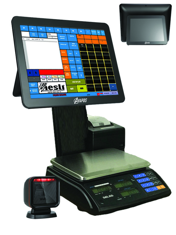 Dokunmatik Pos Setler DM-3009 POS SCALE ÇİFT EKRAN MASATİPİ OKUYUCULU görsel 2