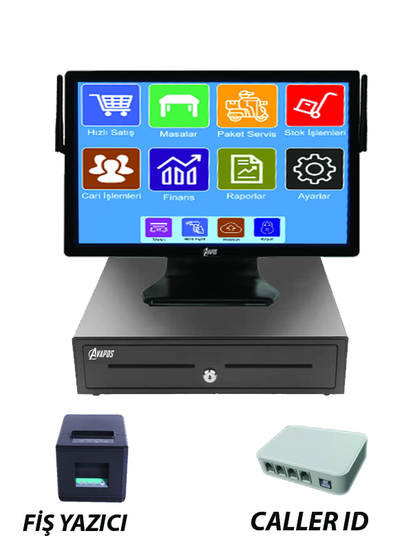 Restaurant Cafe Sistemleri AVA-7008 İ7 5.NESİL 18.5'' 8GB RAM 256 SSD WİFİ+HOPARLÖR+BLUETOOTH CAFE RESTAURANT görsel 4