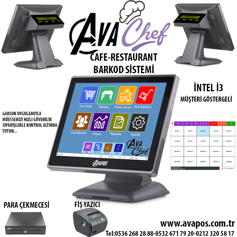 Restaurant Cafe Sistemleri GM0903F RESTAURANT CAFE TATLICI BARKOD SİSTEMİ görsel 2