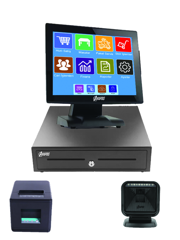 Restaurant Cafe Sistemleri AVA-2310 15'' İ5 3.NESİL 8GB RAM 128 SSD WIFI-HOPARLOR görsel 2